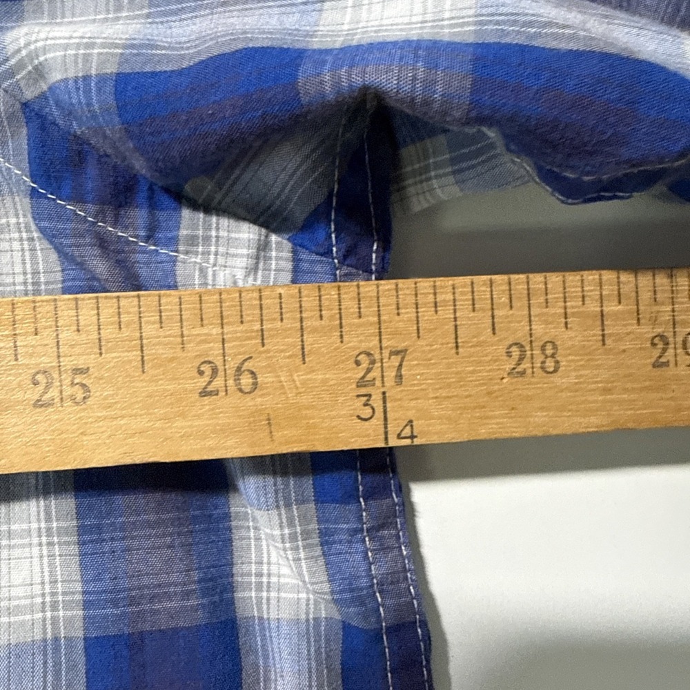 Pendleton Womens Blue Plaid Pearl Snap Frontier Shirt Size XXL Western Everyday - Picture 8 of 9